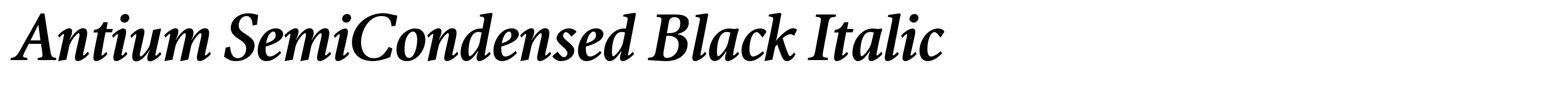Antium SemiCondensed Black Italic